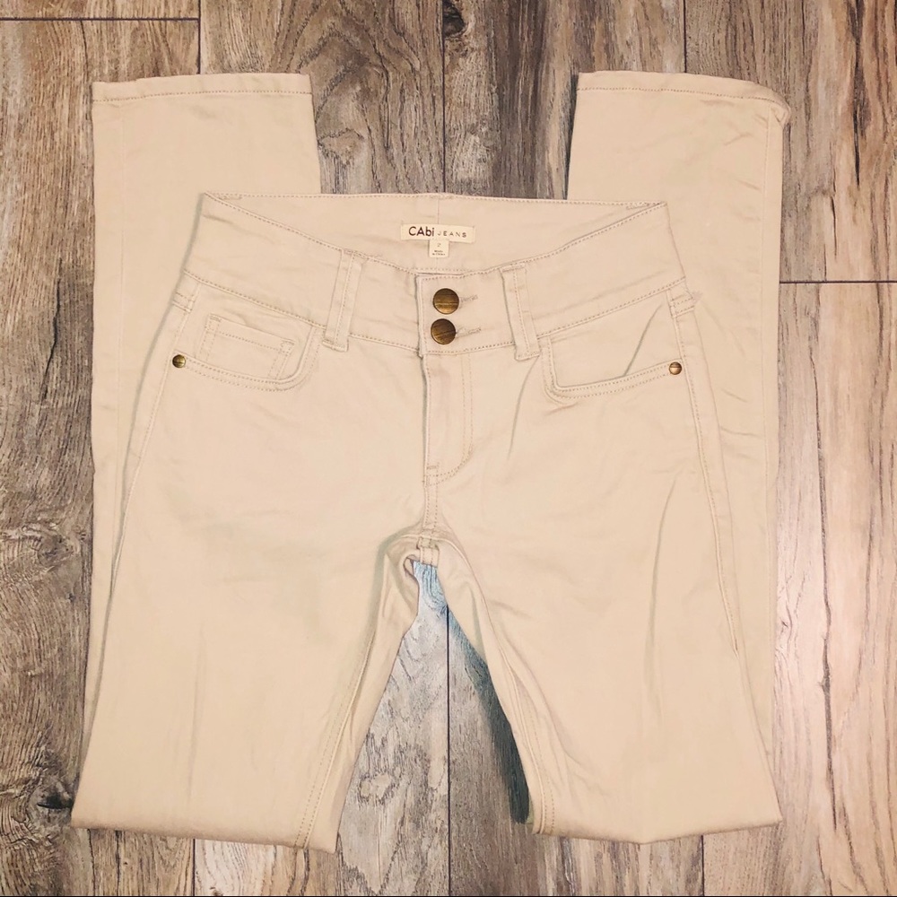 CAbi Khaki Straight Leg Jeans